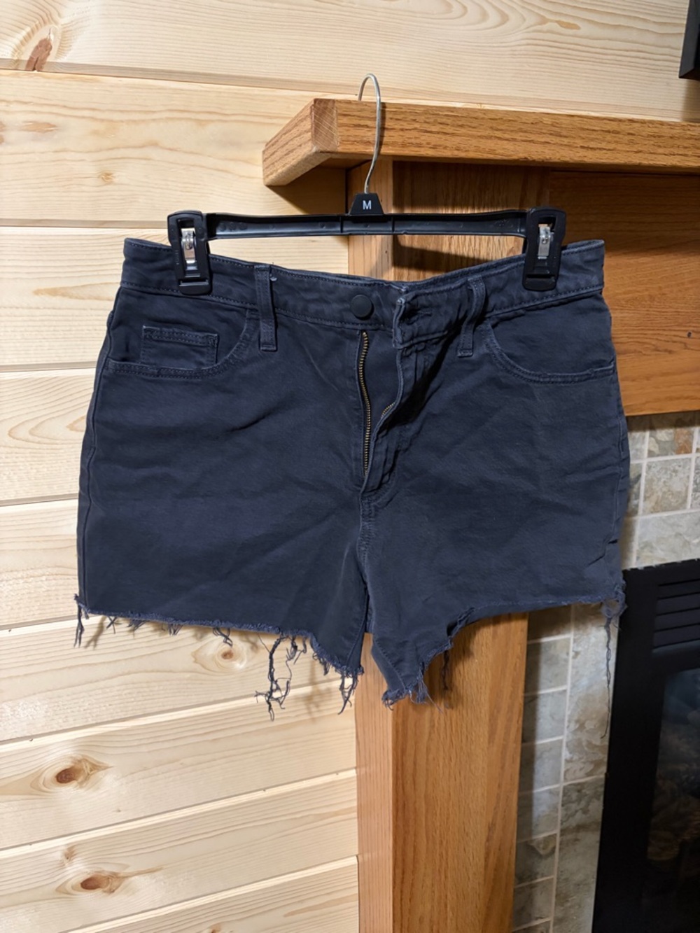Universal Thread Black Frayed Hem Denim Shorts
